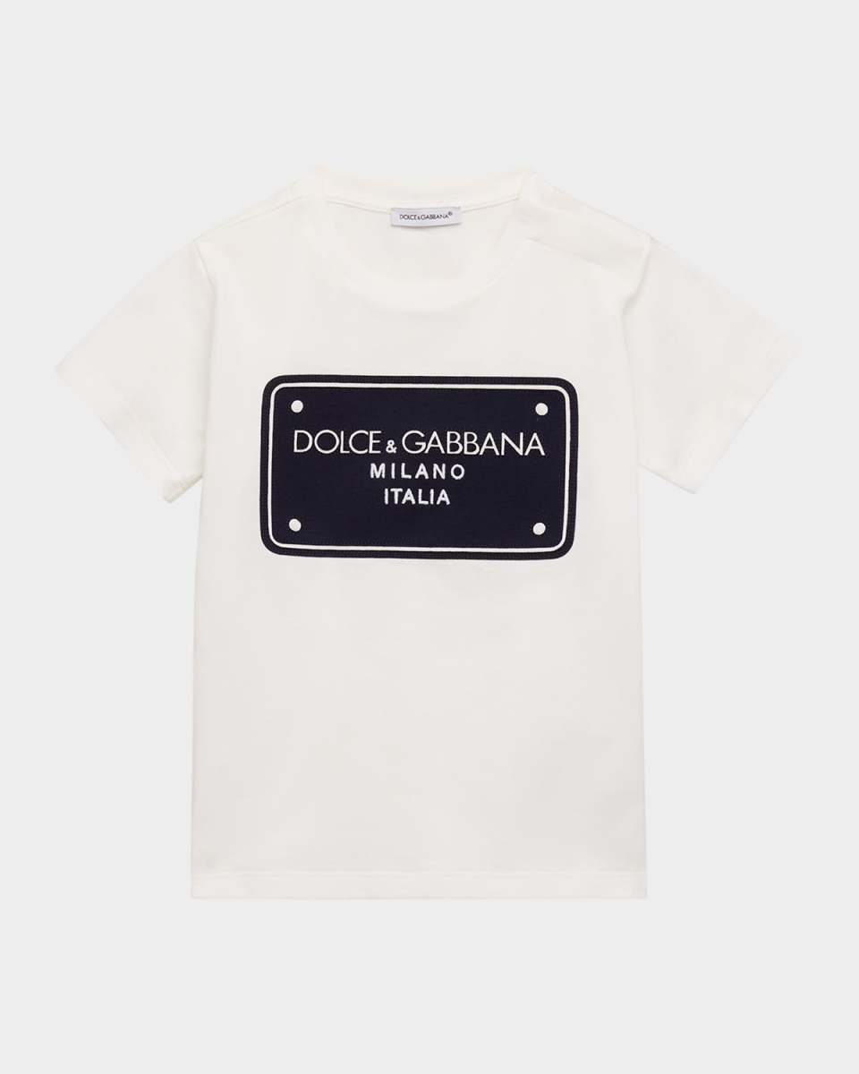 Boy's Graphic Logo Plaque T-Shirt, Size 1